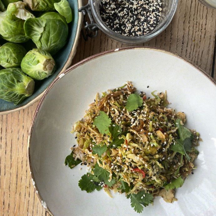 Brussels Sprouts Fried Rice Recipe by Chef Jess Rose Young