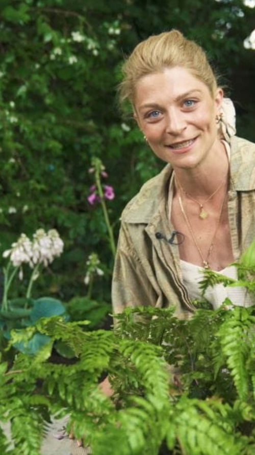 Lydia plants up a shady garden