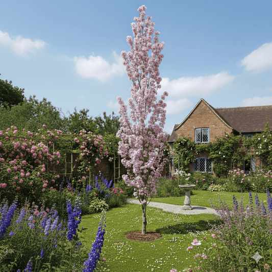 'Flagpole' Cherry Blossom Tree | Prunus Amanogawa Ornamental Trees